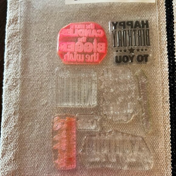 Birthday Greetings Clear Acrylic Stamp Set - Picture 1 of 3